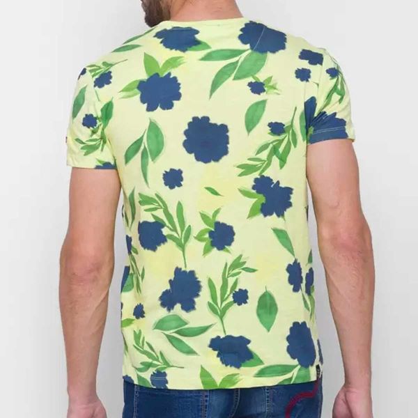 Floral Printed Slim Fit T-Shirt - Cotton-Polyester Blend, Round Neck, Short Sleeves, Vibrant Botanical Prints, Available in Light Colors (S-3XL) Manufacturers  in Delhi