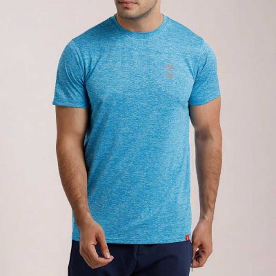 Performance Polyester-Spandex T-Shirt – Slim Fit, 4-Way Stretch & Sweat-Wicking | S to XL Manufacturers, Suppliers, Exporters in Yangon