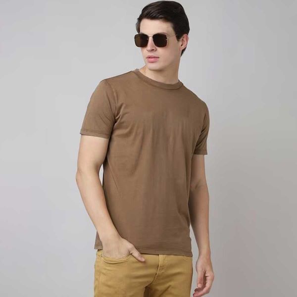 Classic Logo Cotton T-Shirt for Men - 100% Combed Cotton, Regular Fit, Front Chest Logo Print Manufacturers  in Delhi