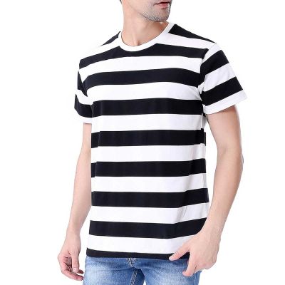 Cotton Striped T-Shirt - 100% Cotton, Regular Fit, Crew Neck Manufacturers, Suppliers, Exporters in Yangon