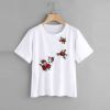 Embroidered Ladies’ T-Shirt - Regular Fit Crew Neck in 100% Cotton with Unique Designs, Available in Various Solid Colors (XS to XL) Manufacturers  in Delhi