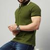 Fashion Collar T-Shirt | 100% Cotton | Slim Fit | Stand-Up Collar | S-3XL Manufacturers  in Delhi