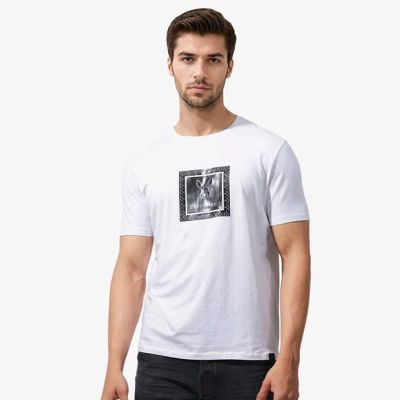 Graphic Logo T-Shirt for Men - 100% Cotton, Regular Fit, Large Front Graphic Print Manufacturers, Suppliers, Exporters in Yangon