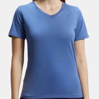 Half Sleeve V-Neck T-Shirt – 100% Combed Cotton, Slim Fit for Casual & Semi-Formal Wear Manufacturers, Suppliers, Exporters in Yangon