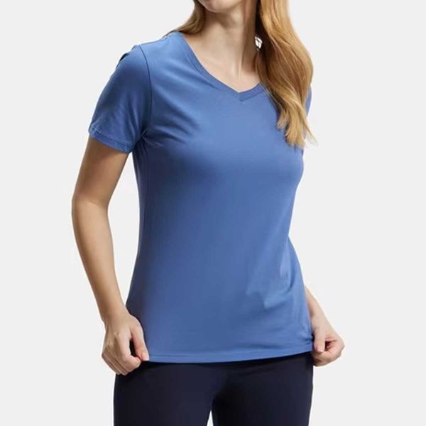 Half Sleeve V-Neck T-Shirt – 100% Combed Cotton, Slim Fit for Casual & Semi-Formal Wear Manufacturers  in Delhi