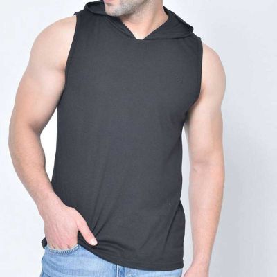 Hooded Gym T-Shirt - 95% Polyester, 5% Spandex, Comfortable Regular Fit Manufacturers, Suppliers, Exporters in Yangon