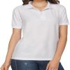 Ladies Polo Style V-Neck T-Shirt – 100% Cotton Pique for Casual Elegance Manufacturers  in Delhi