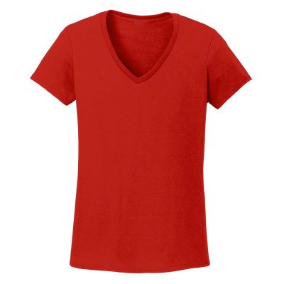 Ladies’ V-Neck T-Shirt - Slim Fit, 100% Cotton Short Sleeve Top in Coral, Burgundy, Navy & Charcoal (XS to XL Manufacturers, Suppliers, Exporters in Yangon