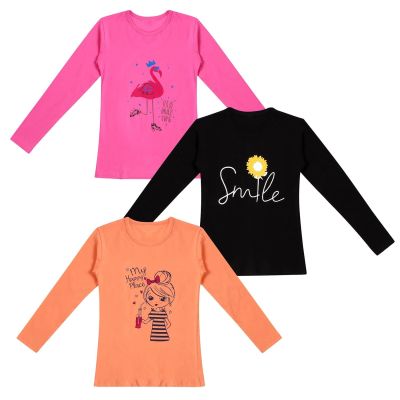 Long Sleeve Girls’ Cotton T-Shirt – Soft and Comfortable for Cooler Weather Manufacturers, Suppliers, Exporters in Yangon