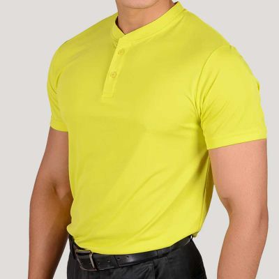 Mens Quick-Dry Performance Henley T-Shirt - Comfortable Long Sleeves, Perfect for Active Wear Manufacturers, Suppliers, Exporters in Yangon