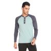 Mens Raglan Henley T-Shirt - 60% Cotton, 40% Polyester, Relaxed Fit, Sizes S-XXL Manufacturers  in Delhi