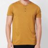 Mens Regular Fit Henley Collar T-Shirt - Soft Cotton-Viscose Blend, Sizes M-2XL Manufacturers  in Delhi