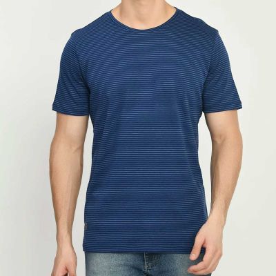 Mens Regular Fit Striped Half Sleeve T-Shirt - 100% Cotton Manufacturers, Suppliers, Exporters in Yangon