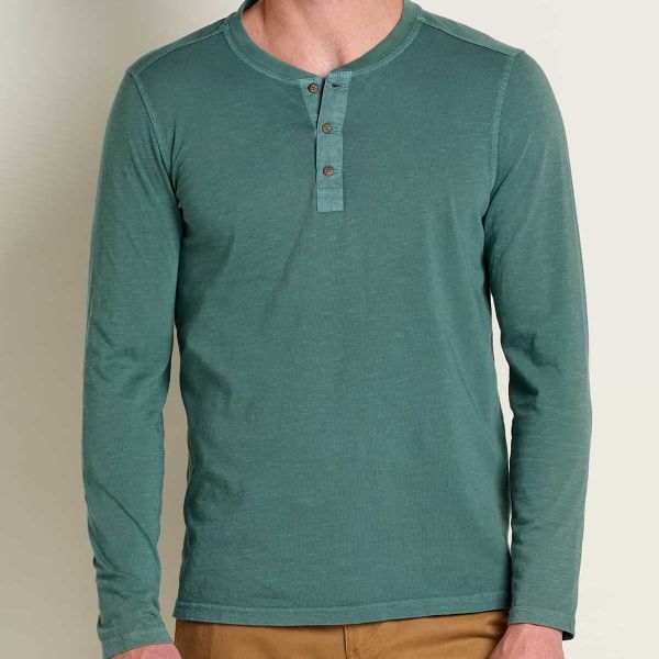 Organic Cotton Henley T-Shirt for Men - Regular Fit, Long Sleeve, Soft & Durable Fabric Manufacturers  in Delhi