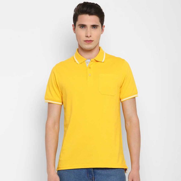 Pocket Cotton Polo T-Shirt | Durable Fabric & Casual Style Manufacturers  in Delhi