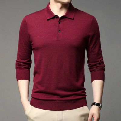 Regular Fit Long Sleeve Collar T-Shirt for Men - Wrinkle-Resistant, Sizes S-3XL Manufacturers, Suppliers, Exporters in Yangon