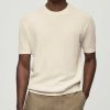 Ribbed Knitted T-Shirt for Men - 95% Cotton, 5% Lycra, Slim Fit with Crew Neck Manufacturers  in Delhi