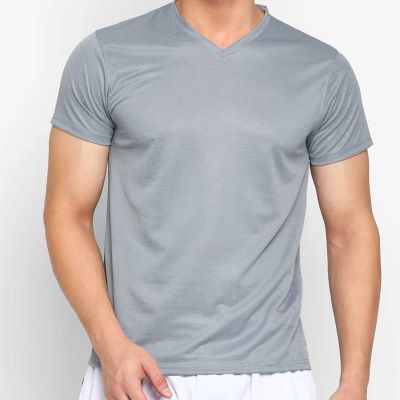 Slim Fit Polyester V-Neck T-Shirt - Quick-Drying, Breathable, and Anti-Wrinkle Fabric, Ideal for Daily Wear (Sizes S to 2XL) Manufacturers, Suppliers, Exporters in Yangon