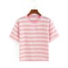 Striped Girls’ T-Shirt - Regular Fit Crew Neck Top in 100% Cotton for Ages 3-15 in Trendy Color Combinations Manufacturers  in Delhi