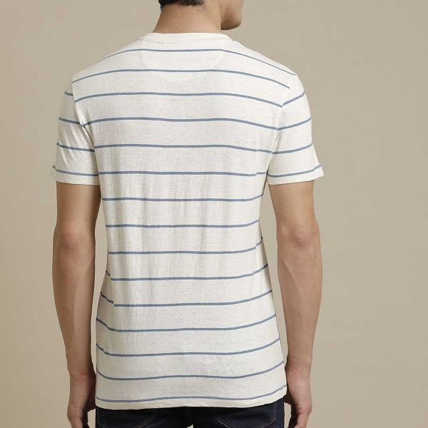 Striped Half Sleeve T-Shirt – 100% Cotton, Regular Fit for Casual & Smart Events Manufacturers  in Delhi