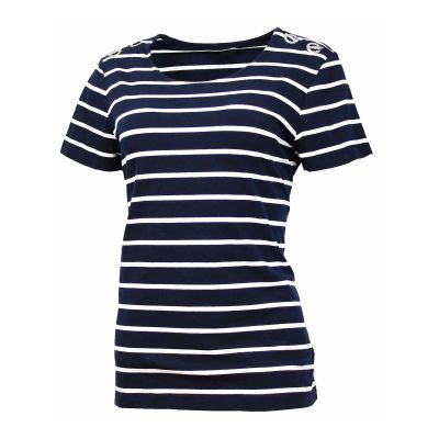 Striped Ladies’ T-Shirt - Regular Fit Crew Neck in 100% Cotton, Lightweight Fabric with Trendy Patterns (XS to XL) Manufacturers, Suppliers, Exporters in Yangon