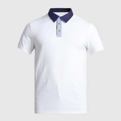 Stylish Contrast Collar Polo | Slim Fit | Black with White Collar | Cotton-Polyester Blend | S-XXL Manufacturers, Suppliers, Exporters in Yangon