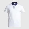 Stylish Contrast Collar Polo | Slim Fit | Black with White Collar | Cotton-Polyester Blend | S-XXL Manufacturers  in Delhi