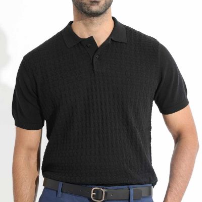 Textured Cotton Polo T-Shirt | Stylish Semi-Formal & Casual Wear Manufacturers, Suppliers, Exporters in Yangon