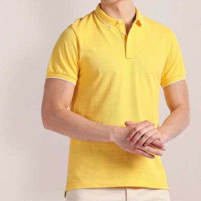 Tipped Cotton Polo T-Shirt | Slim Fit with Contrast Detailing Manufacturers, Suppliers, Exporters in Yangon