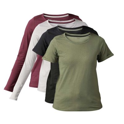 Womens Basic Round Neck T-Shirt - Soft Cotton Tee for Everyday Comfort Manufacturers, Suppliers, Exporters in Yangon