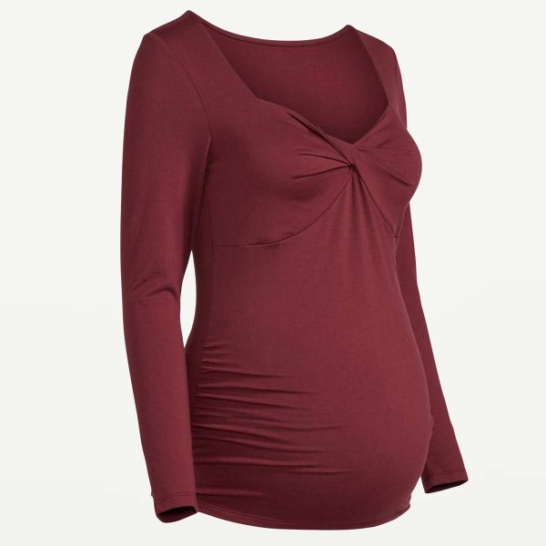 Womens Fitted Maternity T-Shirt | Flattering V-Neck Design with Stretch | Perfect for Maternity Wear Manufacturers  in Delhi