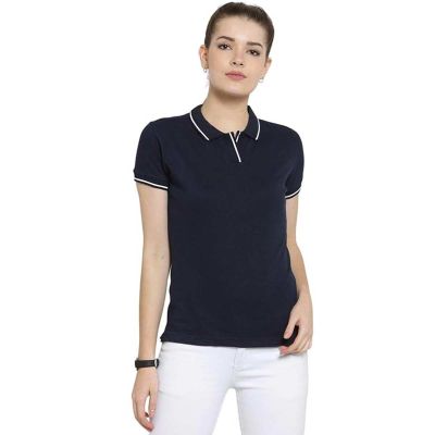 Womens Layered Design Corporate T-Shirt | Premium Cotton, Unique Look | Office & Event Wear Manufacturers, Suppliers, Exporters in Yangon