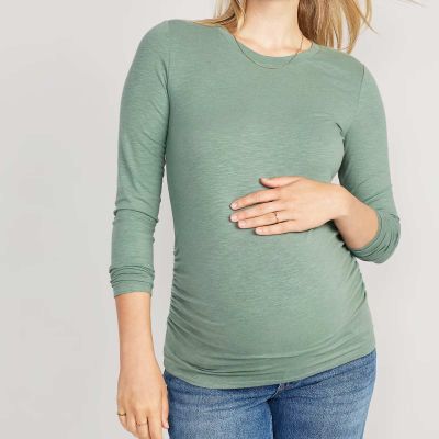 Womens Long Sleeve Maternity T-Shirt | Relaxed Fit, Soft Cotton | Perfect for Everyday Comfort & Layering Manufacturers, Suppliers, Exporters in Yangon