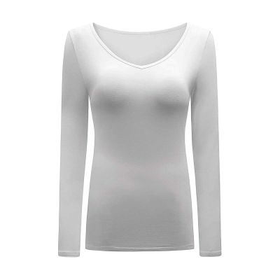 Womens Long Sleeve Plain T-Shirt - Soft Cotton Round Neck Tee for Layering in Cool Weather Manufacturers, Suppliers, Exporters in Yangon