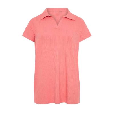 Womens Ribbed Polo T-Shirt | Body-Hugging Fit with Stretchy Fabric | Ideal for Casual & Dressy Occasions Manufacturers, Suppliers, Exporters in Yangon