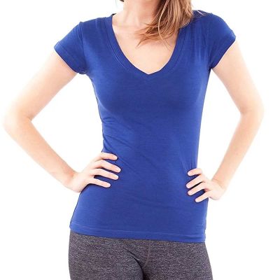 Womens Active V Neck T Shirt Moisture Wicking for Gym Wear XS to XL Manufacturers, Suppliers, Exporters in Yangon