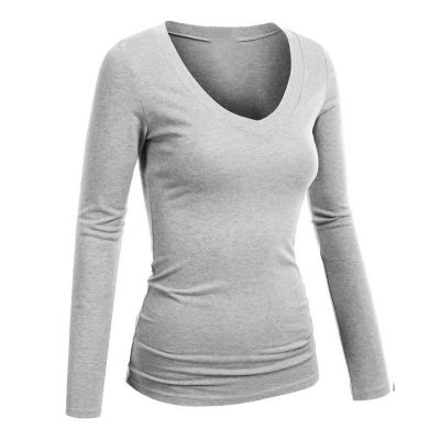 Womens Basic V Neck T Shirt Soft Cotton Casual Wear XS to XL Manufacturers, Suppliers, Exporters in Yangon