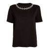 Womens Embellished Knitted T Shirt Scoop Neck Casual Style XS to XL Manufacturers  in Delhi