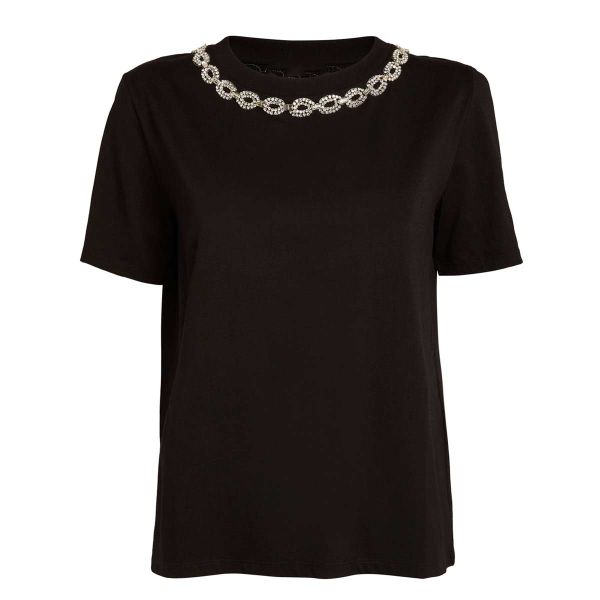 Womens Embellished Knitted T Shirt Scoop Neck Casual Style XS to XL Manufacturers  in Delhi