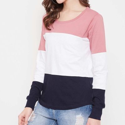 Womens Fitted Knitted T Shirt Slim Fit V Neck Casual Style XS to XL Manufacturers, Suppliers, Exporters in Yangon