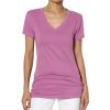 Womens Fitted V Neck T Shirt Slim Fit Stretch Cotton XS to XL Manufacturers  in Delhi